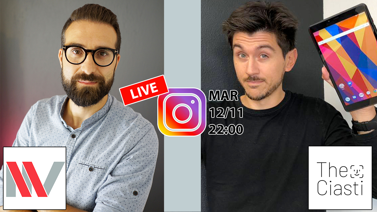 Martedì 12/11/2019 live su Instagram insieme a TheCiasti